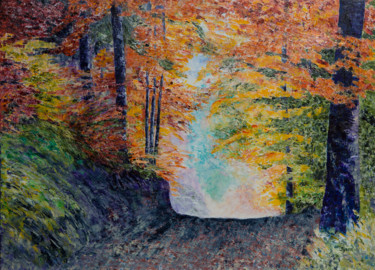 Peinture intitulée "Sous-bois 5" par Sylen, Œuvre d'art originale, Acrylique