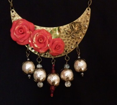 Ремесла под названием "Collier *des roses…" - Les Idées D'Ida, Подлинное произведение искусства, Ожерелья