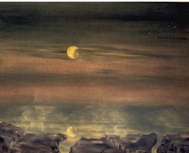 Peinture intitulée "Terre de Glaces" par Sylia Tenvelert, Œuvre d'art originale, Autre
