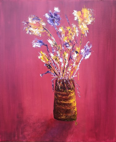 Peinture intitulée "Série Bouquet N°2" par Sylka Sauvion, Œuvre d'art originale, Huile
