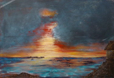 Pittura intitolato "Retour" da Sylka Sauvion, Opera d'arte originale, pigmenti