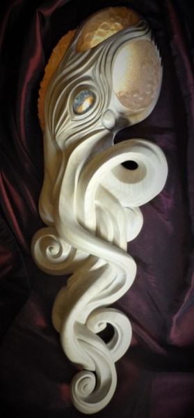 Sculpture titled "octopus" by Syllia, Original Artwork, Wood