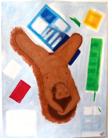 Peinture intitulée "L'entrave. La mémoi…" par Sylvain Zabeth, Œuvre d'art originale, Acrylique