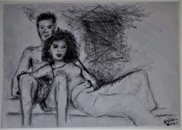 Drawing titled "Nikita, femme créole" by Sylvain Zabeth, Original Artwork, Pencil