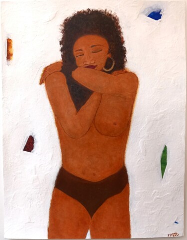 Peinture intitulée "L'étreinte de Nikit…" par Sylvain Zabeth, Œuvre d'art originale, Acrylique