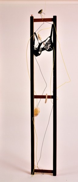 Sculpture titled "Femme debout Elizab…" by Sylvain Zabeth, Original Artwork, Wire