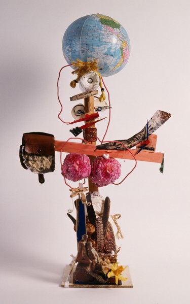 "'De l’Age de fer au…" başlıklı Heykel Sylvain Zabeth tarafından, Orijinal sanat, Ahşap