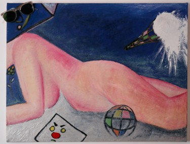 Pintura titulada "'Jones Beach’" por Sylvain Zabeth, Obra de arte original, Acrílico