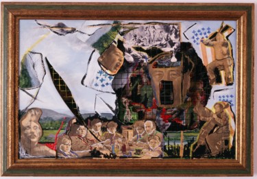 Γλυπτική με τίτλο "'le repas de famill…" από Sylvain Zabeth, Αυθεντικά έργα τέχνης, Ξύλο