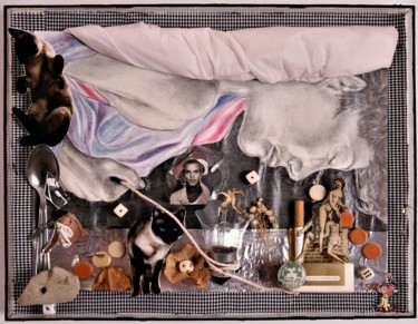 Escultura titulada "' Nocturne'" por Sylvain Zabeth, Obra de arte original, Lápiz
