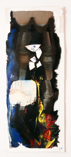 Peinture intitulée "' East River view'" par Sylvain Zabeth, Œuvre d'art originale, Acrylique