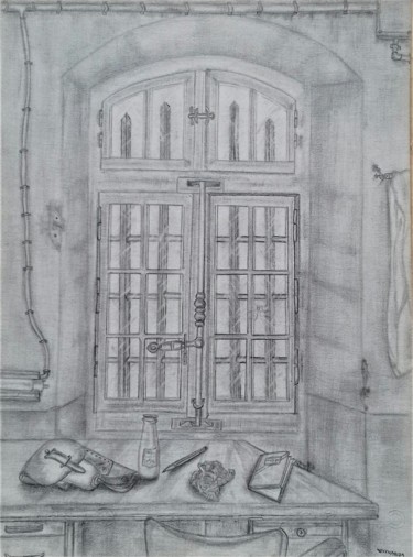 Drawing titled "'armurerie Bourg en…" by Sylvain Zabeth, Original Artwork, Pencil