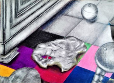 Dessin intitulée "meuble de l'aïeul d…" par Sylvain Zabeth, Œuvre d'art originale, Crayon