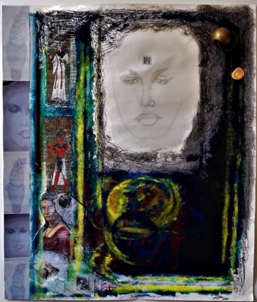 Peinture intitulée "Le Visage" par Sylvain Zabeth, Œuvre d'art originale, Acrylique