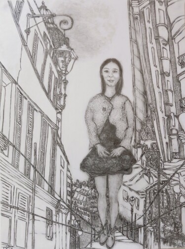 Rysunek zatytułowany „les nuits de la ple…” autorstwa Sylvain Zabeth, Oryginalna praca, Ołówek
