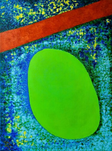Pintura intitulada "Arbre à Mangue" por Sylvain Zabeth, Obras de arte originais, Acrílico