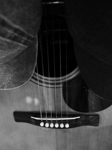 Photography titled "finger picking guit…" by Sylvain Aubry (sylvain Aubrys), Original Artwork, Non Manipulated Photography