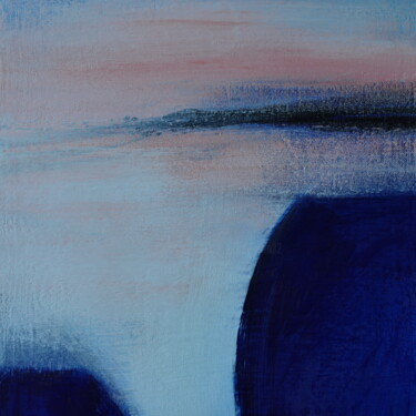 Peinture intitulée "hiver + soleil couc…" par Sylvain Aubry (sylvain Aubrys), Œuvre d'art originale, Acrylique
