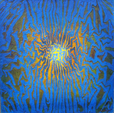 Malarstwo zatytułowany „Coeur de labyrinthe” autorstwa Sylvain Clercant, Oryginalna praca, Akryl Zamontowany na Drewniana ra…
