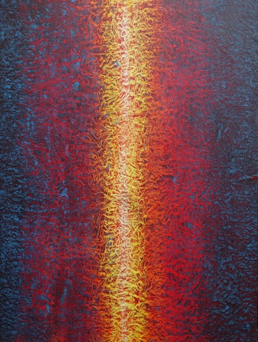 Painting titled "Lumière 2" by Sylvain Clercant, Original Artwork, Acrylic Mounted on Wood Stretcher frame