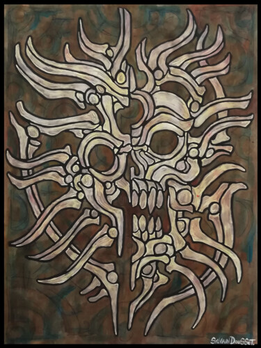 Painting titled "Macabre 05/ titre p…" by Sylvain Dousset, Original Artwork, Acrylic