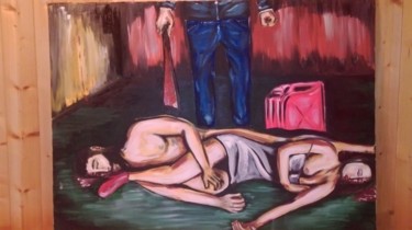 Peinture intitulée "la femme infidèle" par Sylvain Goupil, Œuvre d'art originale