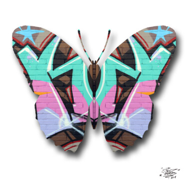 Photography titled "Urban butterfly" by Sylvain Lang, Original Artwork, Analog photography
