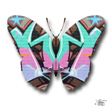 Fotografía titulada "Urban butterfly" por Sylvain Lang, Obra de arte original, Fotografía analógica