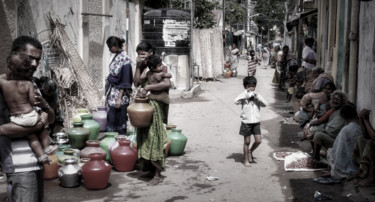 Scène de vie . Mahabalipuram - Inde Photographie intitulée "Scène de vie . Maha…" par Manguer, Œuvre d'art originale,