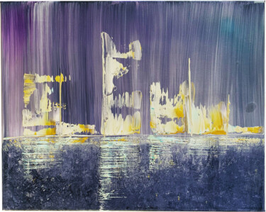 Painting titled "Skyl-Rain" by Sylvain Moreau (2 Pinceaux), Original Artwork, Acrylic