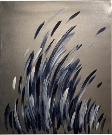Pintura titulada "Herbe Bleu" por Sylvain Moreau (2 Pinceaux), Obra de arte original, Acrílico