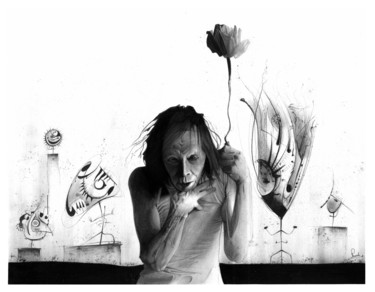 Renaissance de l'enfant fleur Dessin intitulée "Renaissance de l'en…" par Puech, Œuvre d'art originale, Graphite
