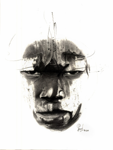 Dessin intitulée "La haine de l'occid…" par Sylvain Puech, Œuvre d'art originale, Graphite