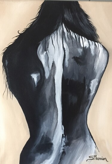 Peinture intitulée "La dame" par Sylvain Therrien, Œuvre d'art originale, Acrylique