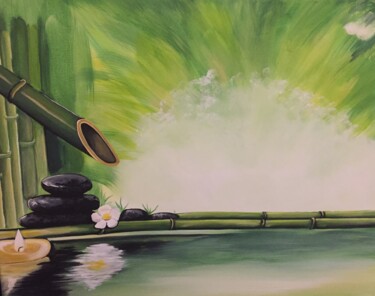 Peinture intitulée "Vraiment zen" par Sylvain Therrien, Œuvre d'art originale, Acrylique
