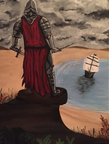 Peinture intitulée "Viking" par Sylvain Therrien, Œuvre d'art originale, Acrylique