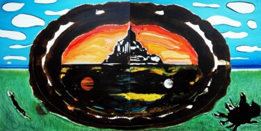Malerei mit dem Titel "Le Crabe" von Sylvain Thieurmel, Original-Kunstwerk, Öl Auf Keilrahmen aus Holz montiert