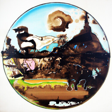 Malerei mit dem Titel "La Mouette" von Sylvain Thieurmel, Original-Kunstwerk, Öl Auf Keilrahmen aus Holz montiert