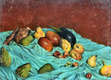 Pintura intitulada "Mangues" por Sylvain Thieurmel, Obras de arte originais, Óleo Montado em Armação em madeira