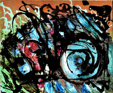 Pintura titulada "La Danse des sept v…" por Sylvain Thieurmel, Obra de arte original, Oleo Montado en Bastidor de camilla de…