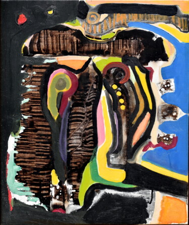 Peinture intitulée "Profil auditif" par Sylvain Thieurmel, Œuvre d'art originale, Huile Monté sur Châssis en bois