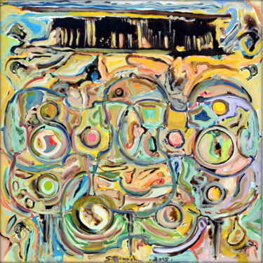 Pintura titulada "Suite n° 2  pour vi…" por Sylvain Thieurmel, Obra de arte original, Oleo Montado en Bastidor de camilla de…