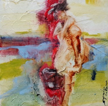 Peinture intitulée "Toile de poche - Su…" par Sylvaine Catoire, Œuvre d'art originale, Pigments
