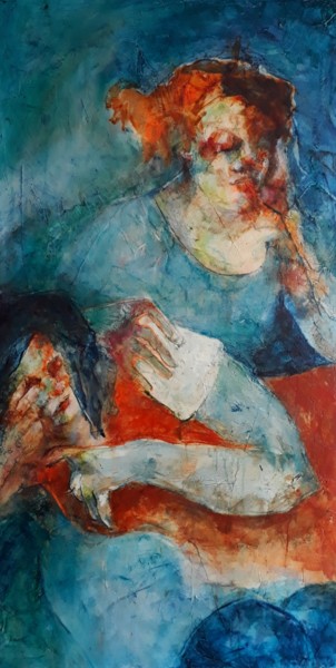 Pintura titulada "Copines - confidenc…" por Sylvaine Catoire, Obra de arte original, Oleo