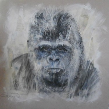 Peinture intitulée "le-grand-singe.jpg" par Sylvaine Daumont, Œuvre d'art originale