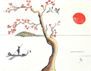 "Auprès de mon arbre" başlıklı Tablo Sylvaine Forestier tarafından, Orijinal sanat, Akrilik
