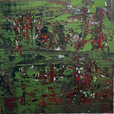 Картина под названием "Reflets" - Sylvaine Lebreton, Подлинное произведение искусства, Акрил Установлен на Деревянная рама д…