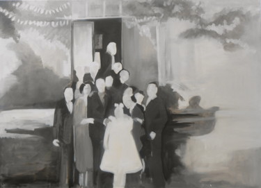 Painting titled "1939" by Sylvaine Salahub, Original Artwork, Oil