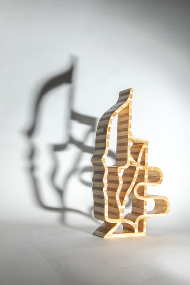 Sculpture titled "Yddogone" by Sylvain Hardy, Original Artwork, Wood