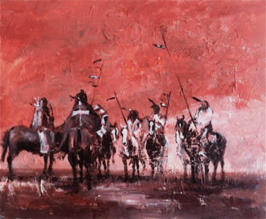 Peinture intitulée "Indiens" par Sylvain Thevenon, Œuvre d'art originale, Acrylique